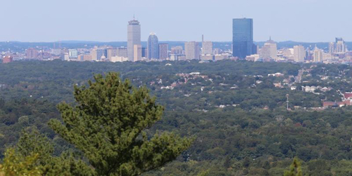 View of Boston Skyline from Blue Hills - Discover Quincy - Quincy, MA