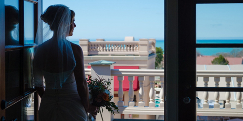 Bride on the Balcony - Ocean Edge Resort & Golf Club - Brewster, MA