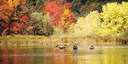 Paddling at October Mountain State Forest - Lee, MA - Photo Credit MA State Parks