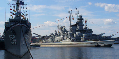 View from the Harbor 500x250 - Battleship Cove - Fall River, MA
