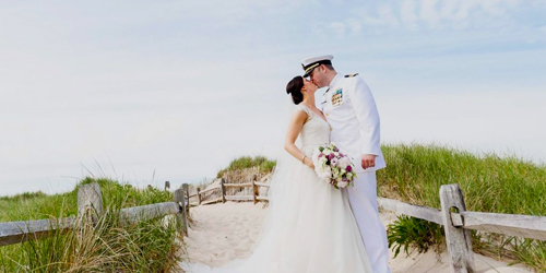 Bride & Navy Groom - Ocean Edge Resort & Golf Club - Brewster, MA