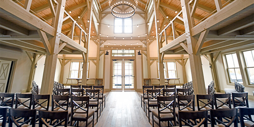 Indoor Wedding Ceremony - Briar Barn Inn - Rowley, MA - Photo Credit Karen Sparacio Photography