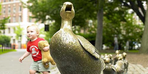 Duckling Sculpture at Boston Public Garden - Photo Credit MA Dept of Tourism - Greater Boston & Cambridge, MA
