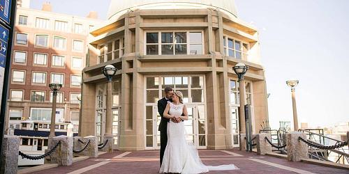 Waterfront Bride & Groom - Boston Harbor Hotel - Boston, MA