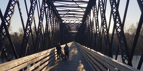 Pedestrian Bridge - CT River Greenway State Park - Northampton, MA - Photo Credit Daniel Griffin