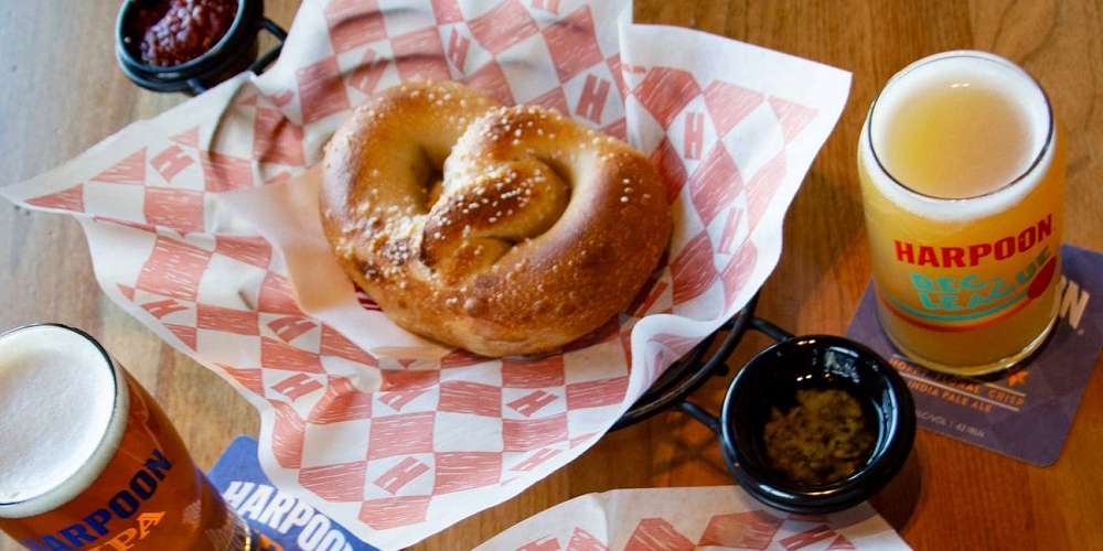 Pretzels and Beer - Harpoon Boston Brewery - Boston, MA