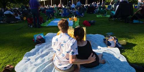 Couple on Tanglewood Lawn - The Berkshires of Western MA - Photo Credit Hilary Scott