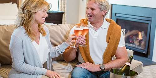 Couple with Champagne - Inn at Hastings Park - Lexington, MA