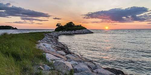 Rocky Shoreline on Cape Cod, MA