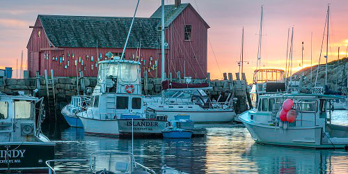 Sunrise at Rockport, MA's Motif #1 - Photo Credit Thomas Schoeller Photography