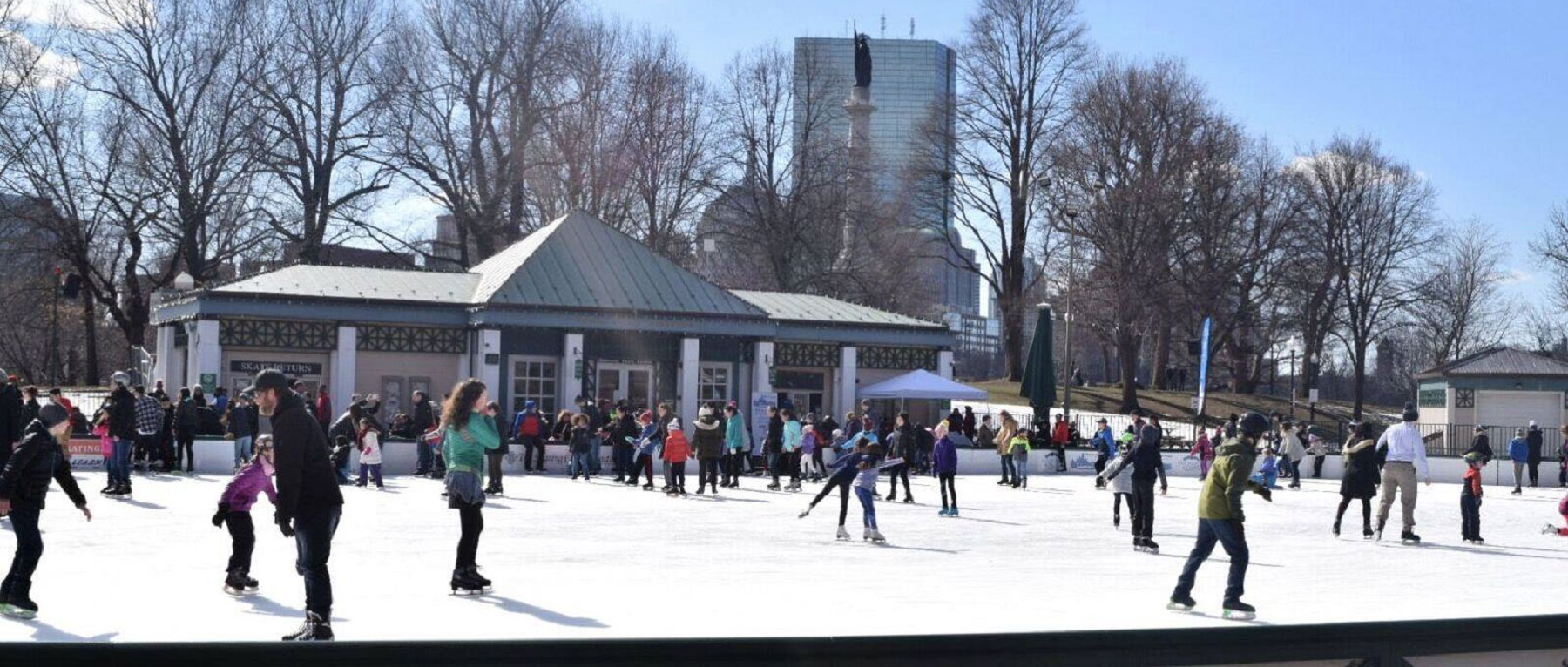 Ice Skating on Boston Common's Frog Pond - Photo Credit Mass. Office of Travel & Tourism and Highland Street Foundation
